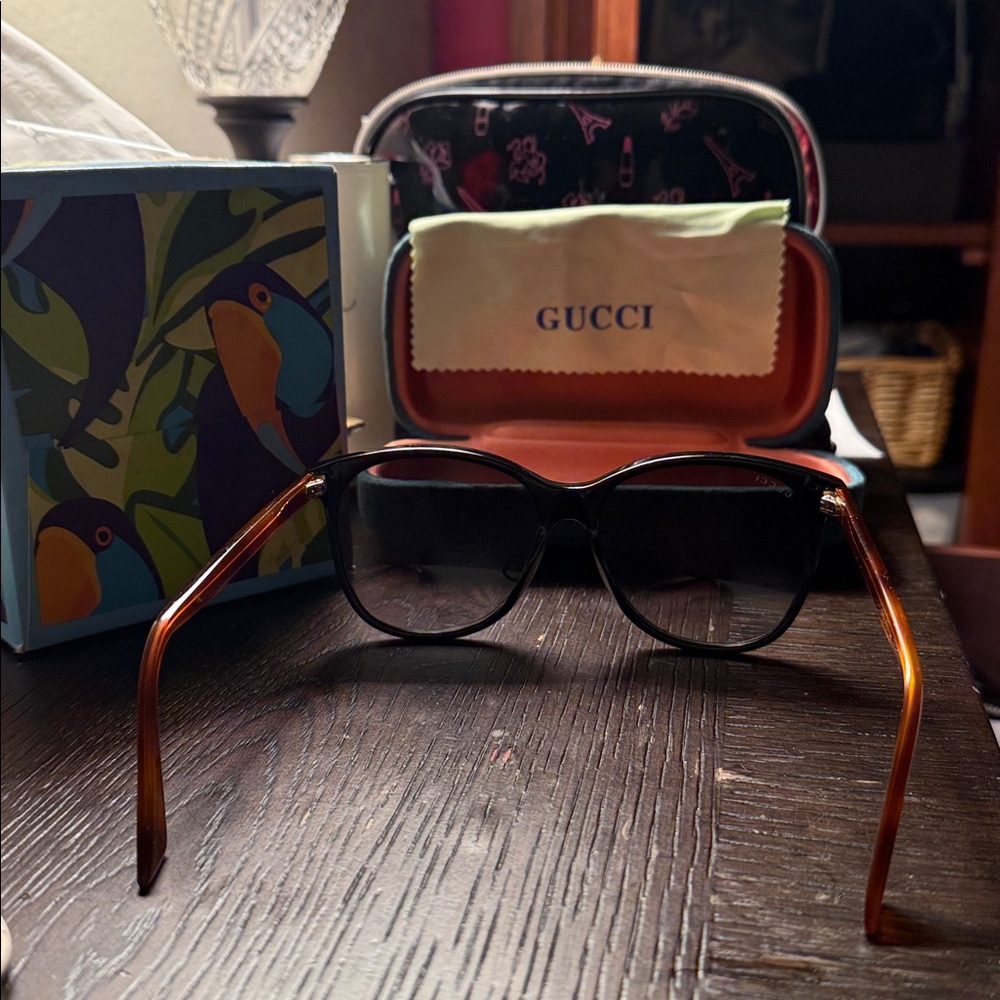 Gucci Tortoiseshell Eyeglass Temple Arm - Amber Brown - Picture 10 of 10